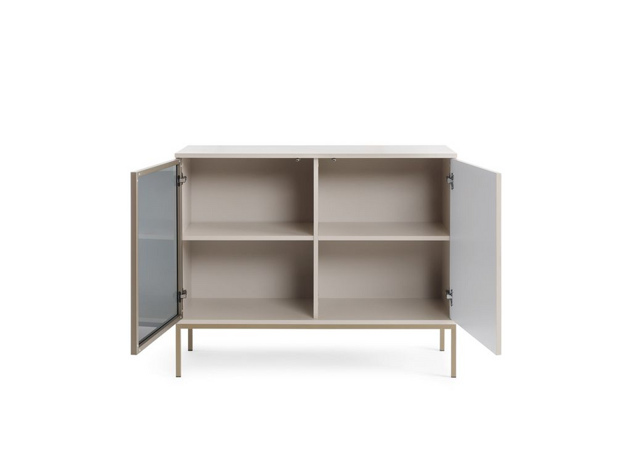 Kommode – SENTO – K104 mit Glastür, Push-to-open & LED-Beleuchtung