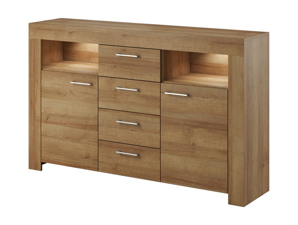 Sideboard – SKY – SK155 Sonoma Eiche, modernes Stauraummöbel mit Schubladen