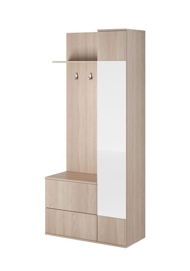 Garderobe – GREEN – Flurgarderobe mit Drehtür und Haken, mehrfarbig