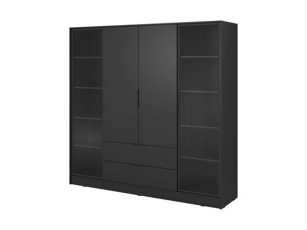 Kleiderschrank – KELLY 4D RD – Glasfront mit Aluminiumrahmen – Flexibler Stauraum