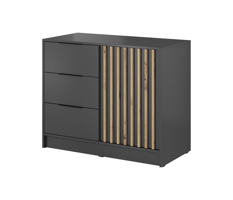 Kommode – NELLY KOM 2D – Moderne Kommode mit Lamellenfront
