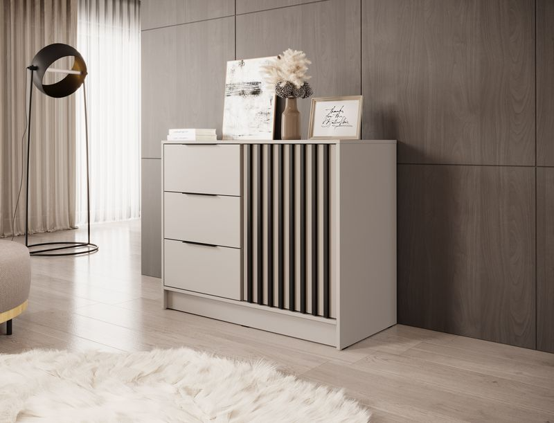 Kommode – NELLY KOM 2D – Moderne Kommode mit Lamellenfront