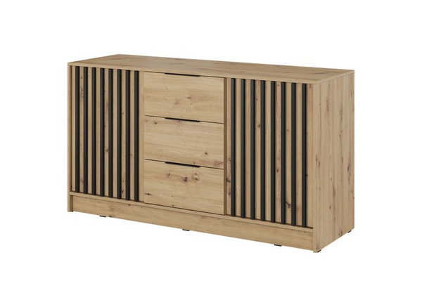 Kommode – NELLY KOM 3D – Breite Kommode mit Lamellenfront
