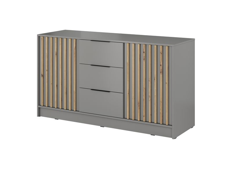 Kommode – NELLY KOM 3D – Breite Kommode mit Lamellenfront