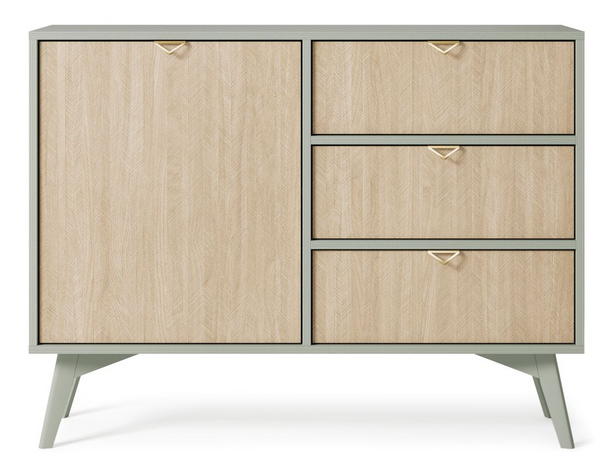 Kommode – Sideboard – KSZD106 – FOREST – Eukalyptus – Sideboard mit Tür und drei Schubladen