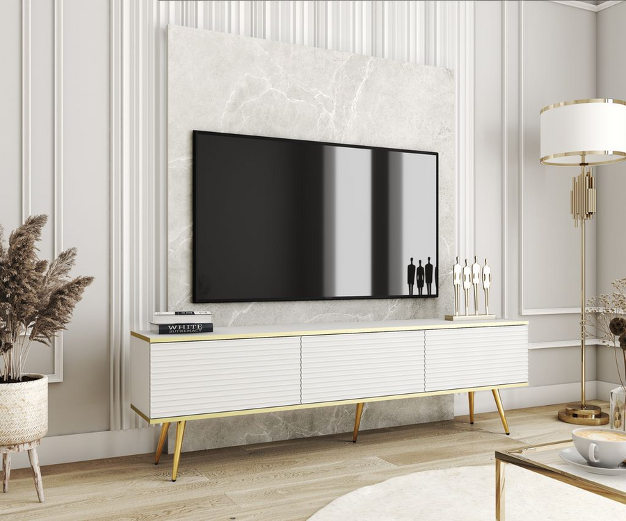 TV-Lowboard – ORO – stilvoll, mehrfarbig, einfaches Öffnen