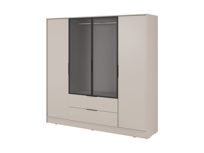 Kleiderschrank – KELLY 4D RM – Aluminiumrahmen – Glaselemente – Modernes Design für Schlafzimmer