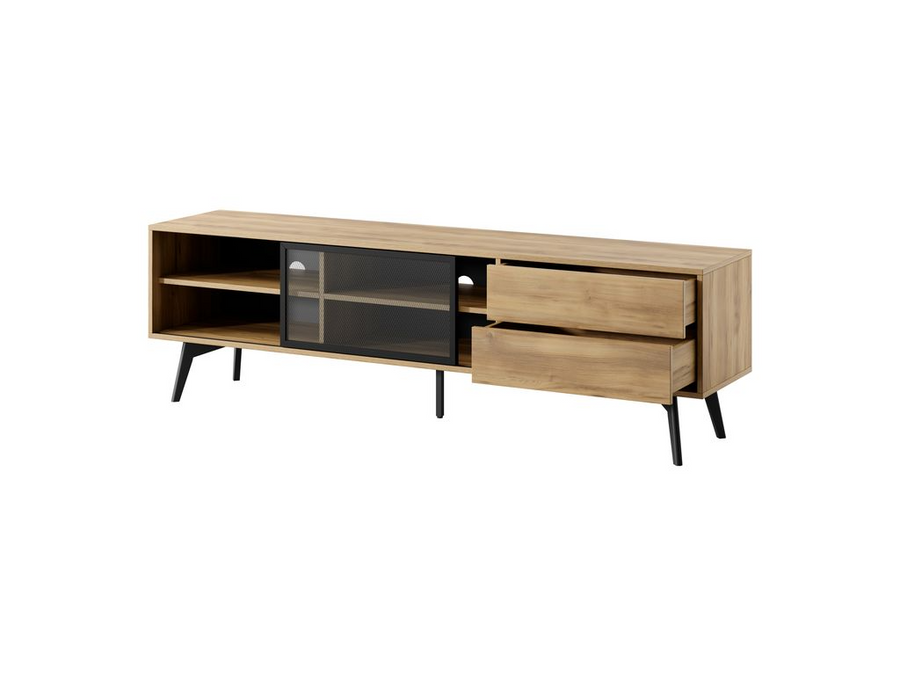 TV-Lowboard – SLIDE – RTV-180 Artisan Eiche, eleganter TV-Ständer im Industrial-Stil