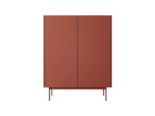 Kommode – Sideboard – KD-97 – COLOR – Rot – Moderne hohe Kommode mit viel Stauraum