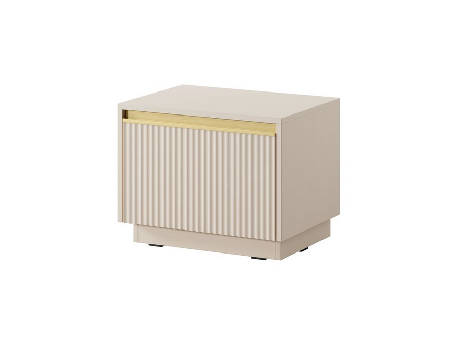 Nachttisch – ROYAL – S-54 mit gerillter Front & Soft-Close-Funktion