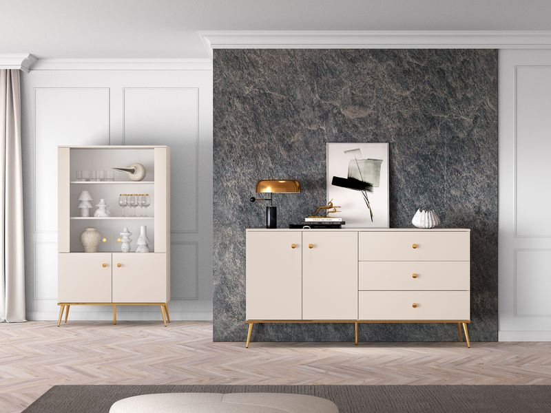 Kommode – SELGIN 03 – Edles Kaschmir trifft elegantes Gold