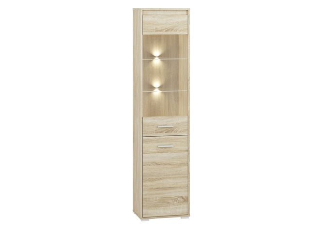 Vitrine – AVO 05 – Moderner Vitrinenschrank mit Holzoptik
