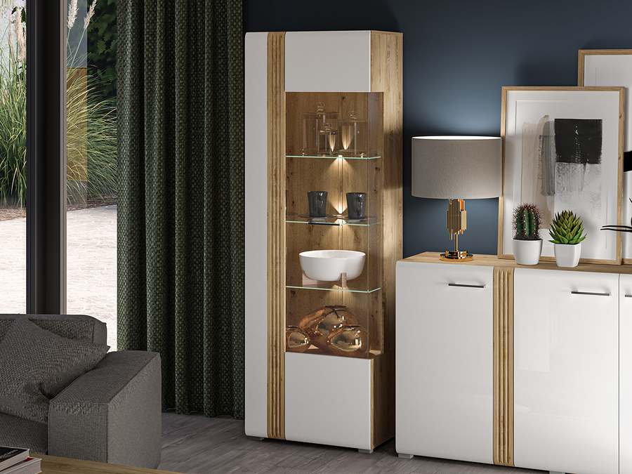 Vitrine – ADAGIO 02 – Elegantes Design mit moderner LED-Beleuchtung