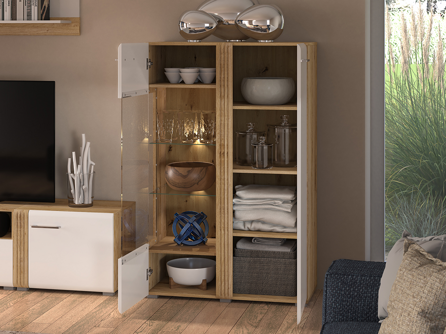 Vitrine – ADAGIO 03 – Elegante Kombination aus Stauraum und Präsentation