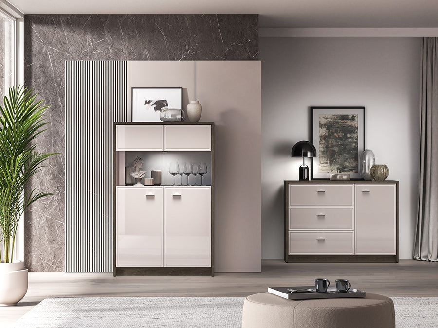 Vitrine – AVANTE 03 – Stilvolle Ordnung mit edlem Hochglanz-Design