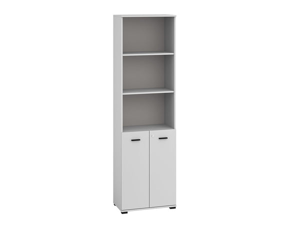 BARDO 02 Bücherschrank – 204 cm – Modernes Büroregal mit abschließbarer Tür
