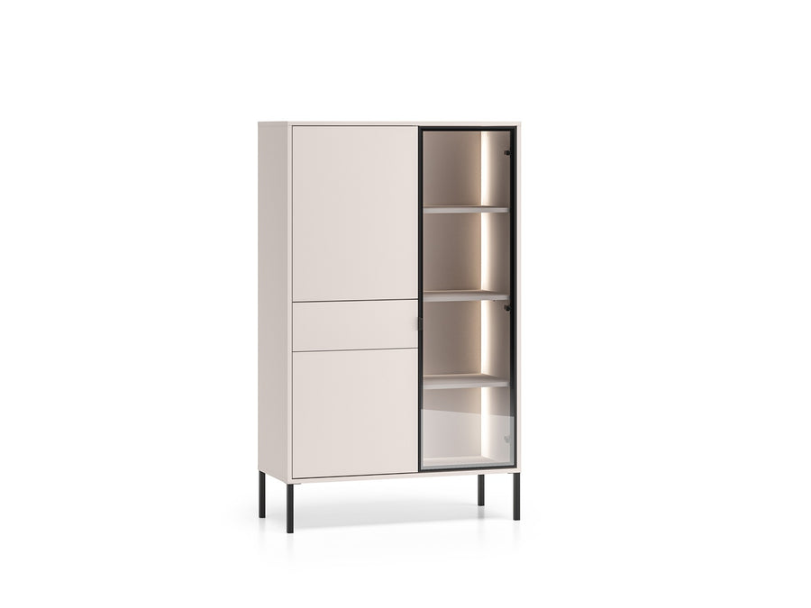 Vitrine – BARNEE 01 – Moderne Präsentation mit funktionalem Stauraum