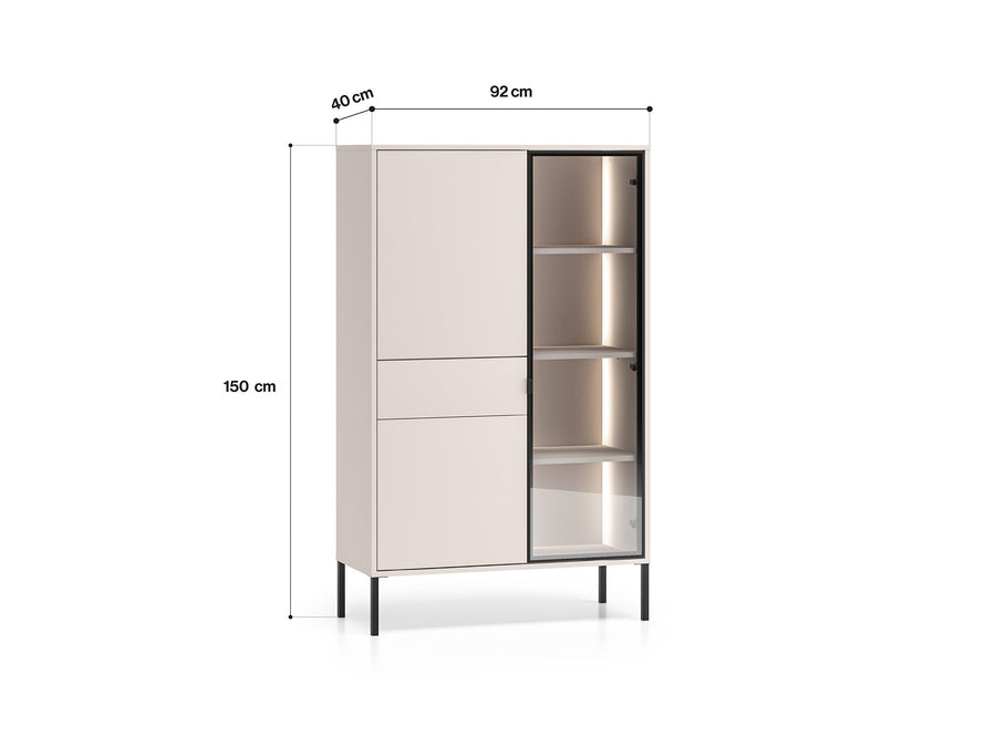 Vitrine – BARNEE 01 – Moderne Präsentation mit funktionalem Stauraum