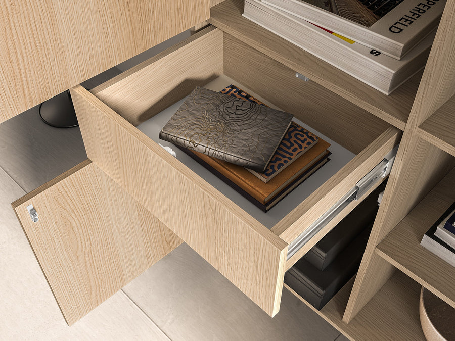 Vitrine – BARNEE 01 – Moderne Präsentation mit funktionalem Stauraum