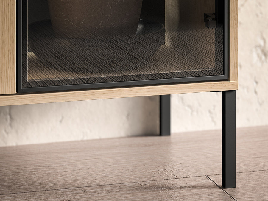 Vitrine – BARNEE 01 – Moderne Präsentation mit funktionalem Stauraum