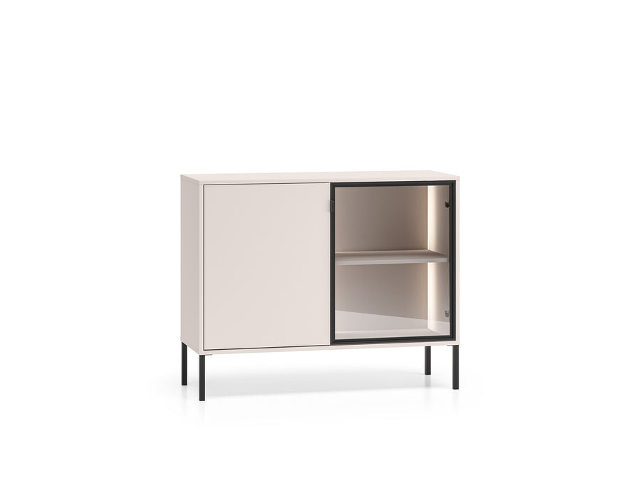 Kommode – BARNEE 03 – Stilvoller Stauraum mit Vitrinenelement