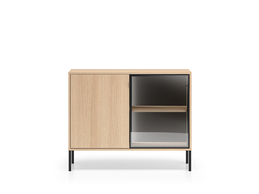 Kommode – BARNEE 03 – Stilvoller Stauraum mit Vitrinenelement