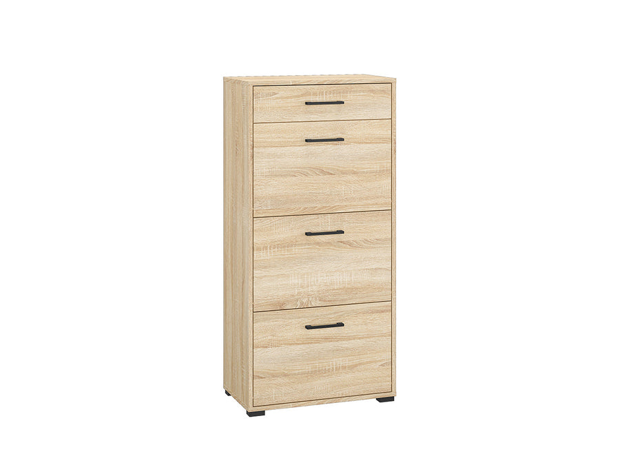 Schuhschrank – CARO 14 – Praktischer Schuhschrank in Sonoma hell
