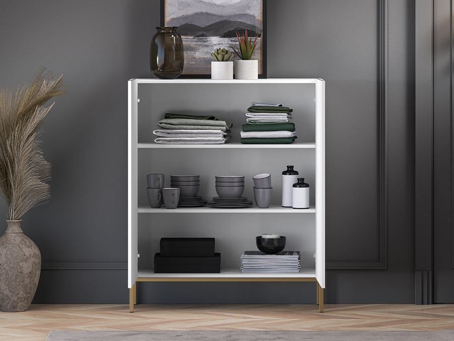 Kommode – CLEARING 01 – Elegante Highboard-Kommode mit geometrischer Fräsung