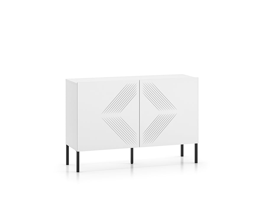 Kommode – CLEARING 03 – Moderne Midboard-Kommode mit geometrischer Fräsung