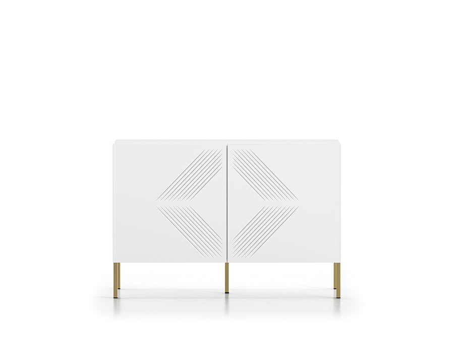 Kommode – CLEARING 03 – Moderne Midboard-Kommode mit geometrischer Fräsung