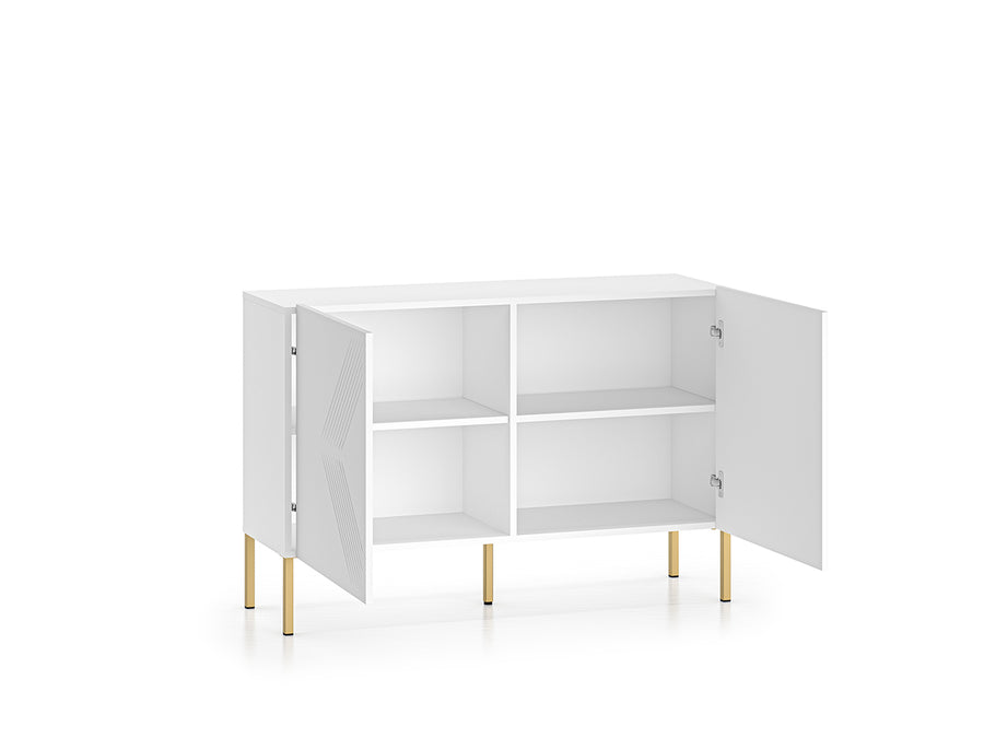 Kommode – CLEARING 03 – Moderne Midboard-Kommode mit geometrischer Fräsung