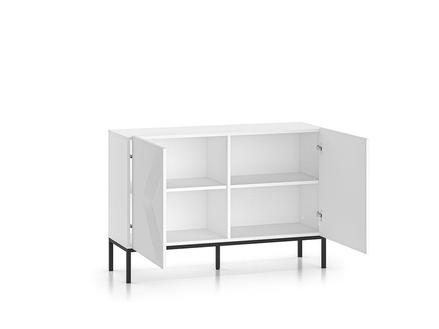 Kommode – CLEARING 03 – Moderne Midboard-Kommode mit geometrischer Fräsung