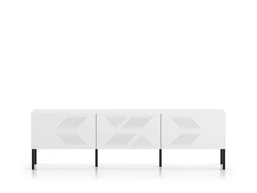 TV-Lowboard – CLEARING 04 – Moderne Medien-Bank mit geometrischer Fräsung