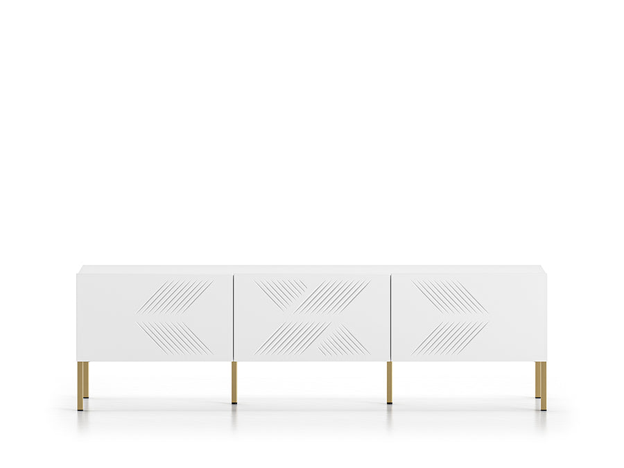 TV-Lowboard – CLEARING 04 – Moderne Medien-Bank mit geometrischer Fräsung