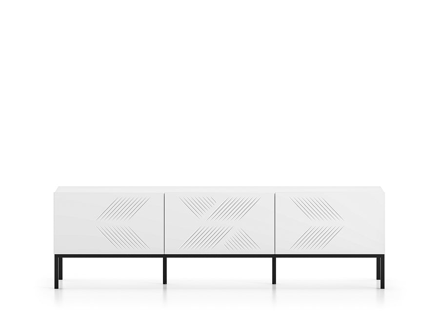 TV-Lowboard – CLEARING 04 – Moderne Medien-Bank mit geometrischer Fräsung