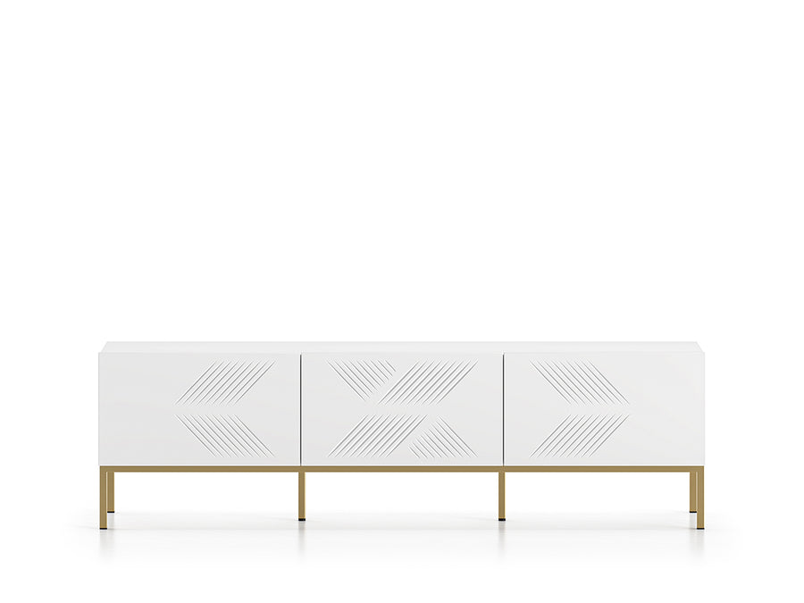 TV-Lowboard – CLEARING 04 – Moderne Medien-Bank mit geometrischer Fräsung