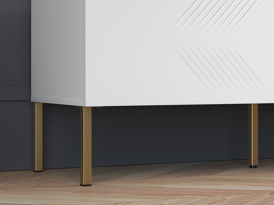 TV-Lowboard – CLEARING 04 – Moderne Medien-Bank mit geometrischer Fräsung