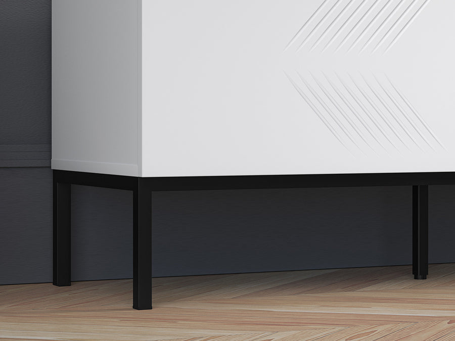 TV-Lowboard – CLEARING 04 – Moderne Medien-Bank mit geometrischer Fräsung