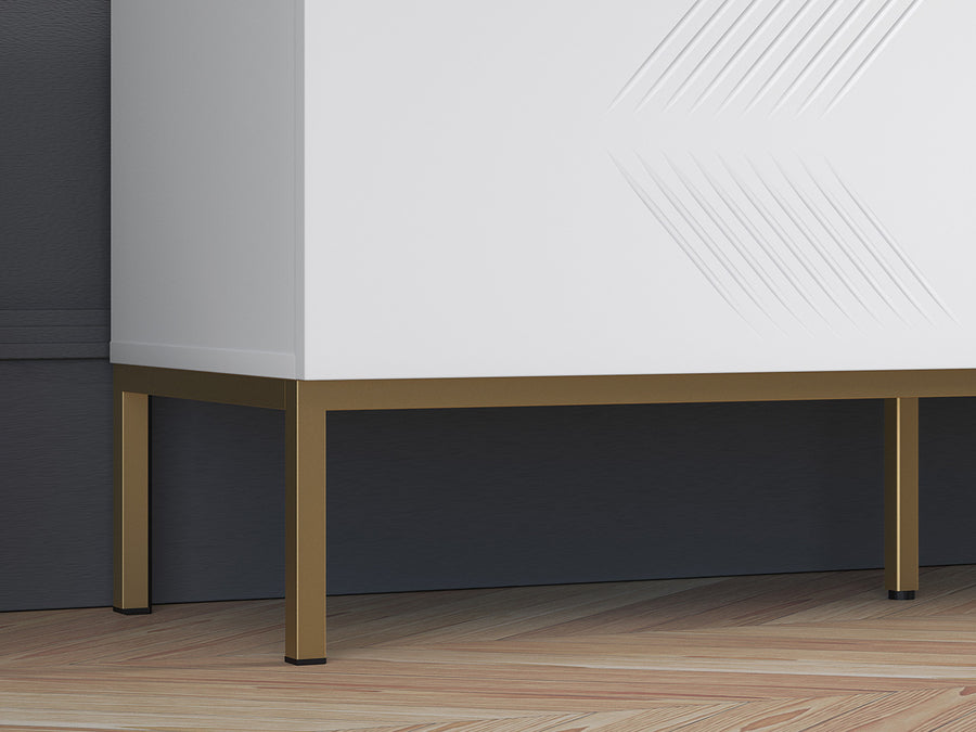 TV-Lowboard – CLEARING 04 – Moderne Medien-Bank mit geometrischer Fräsung