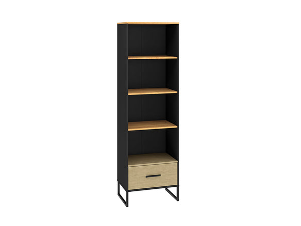 COLT 03 Bücherregal – 190 cm – Offenes Regal im modernen Holz-Stahl-Look