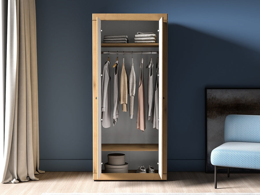Kleiderschrank – DORA 01 – Funktioneller Stauraum in natürlicher Optik