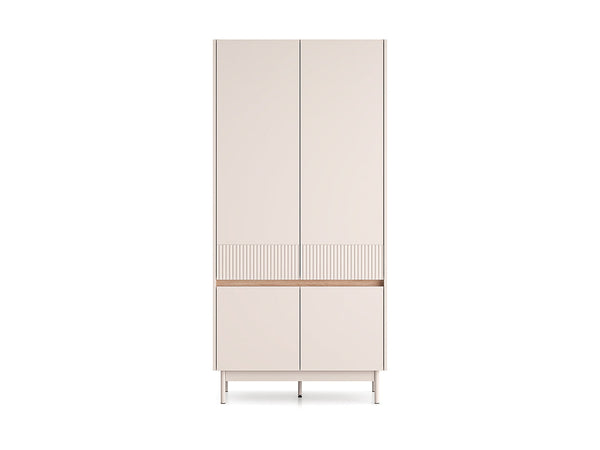 DUNEA 01 Kleiderschrank – 193 cm – Viertüriger Garderobenschrank mit Holzoptik