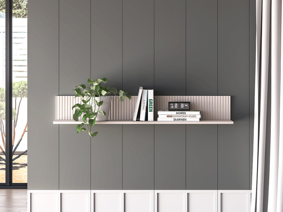 Wandregal – DUNEA 10 – Modernes Hängeregal für Wohnzimmer mit Holzoptik