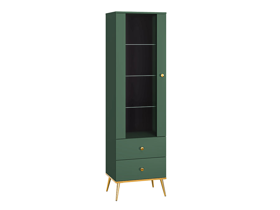 Vitrine – FOREST 01 – Elegante Schrankvitrine mit Displayfächern und Schubladen