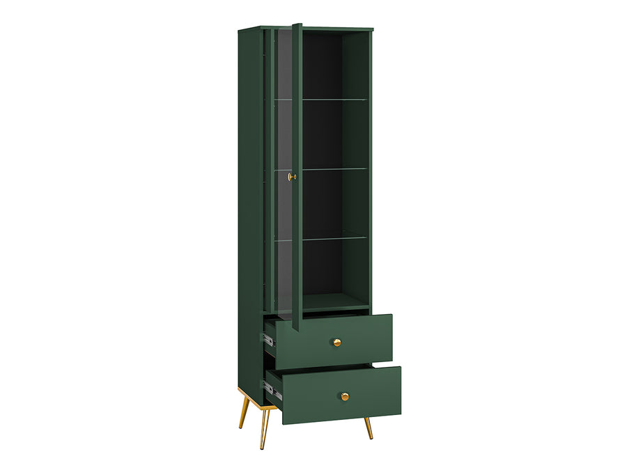 Vitrine – FOREST 01 – Elegante Schrankvitrine mit Displayfächern und Schubladen