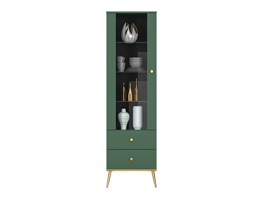 Vitrine – FOREST 01 – Elegante Schrankvitrine mit Displayfächern und Schubladen