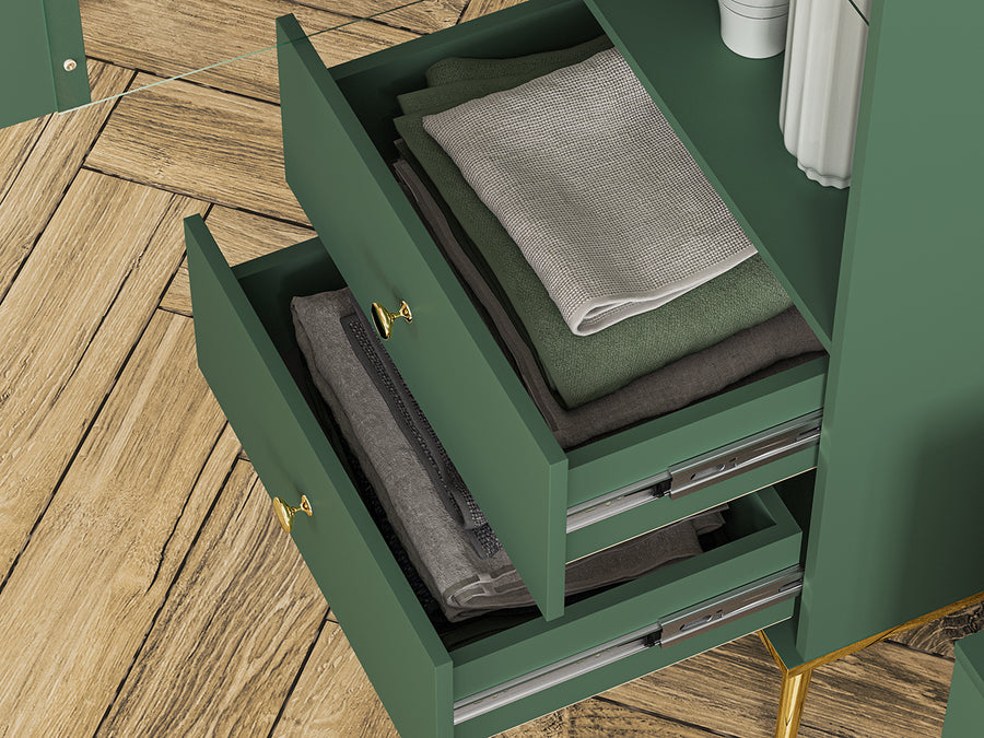 Vitrine – FOREST 01 – Elegante Schrankvitrine mit Displayfächern und Schubladen