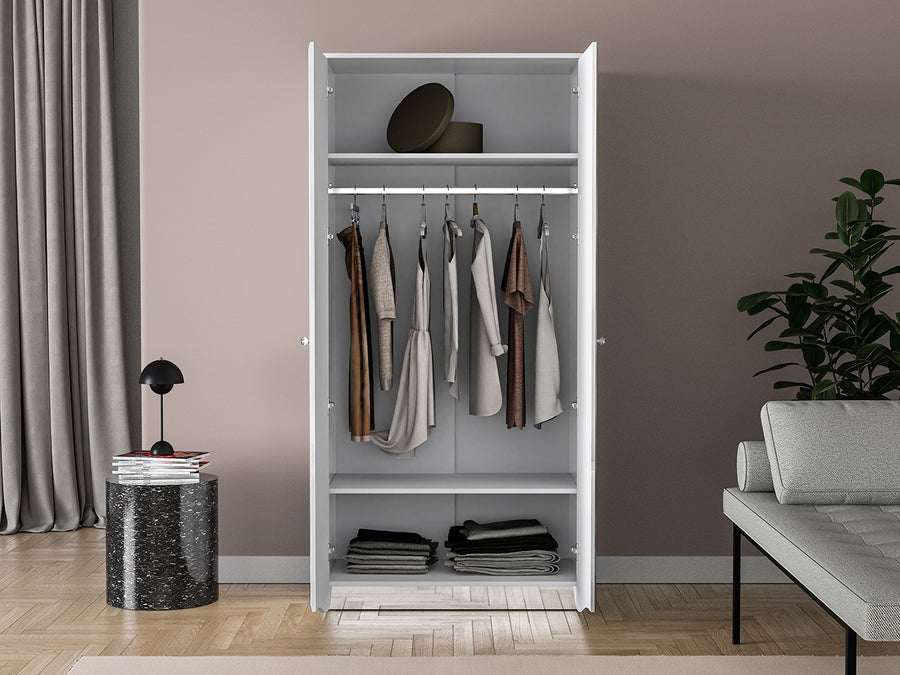 Kleiderschrank – GLAMOUR 08 – Moderner Drehtürenschrank mit Hochglanzfront