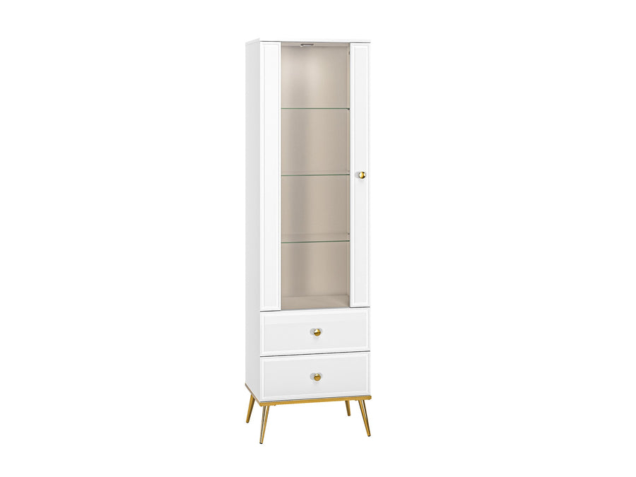 Vitrine – GOLDIN 02 – Moderne Glasvitrine mit LED und Hochglanzfront