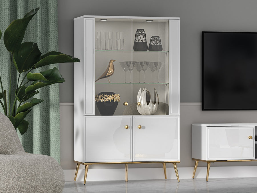 Vitrine – GOLDIN 0301 – Elegantes Highlight für stilvolles Wohnen